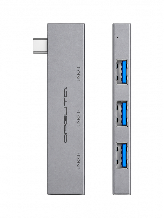 Орбита OT-PCR23 Серый концентратор USB 2.0/3.0 (3*USB)